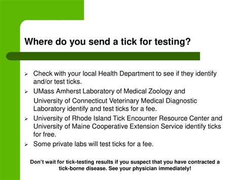 umass amherst tick test drop off location|tick testing near me.